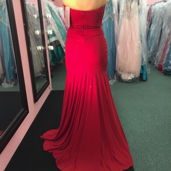 Jovani Red Mermaid Dress - Picture 7 of 7